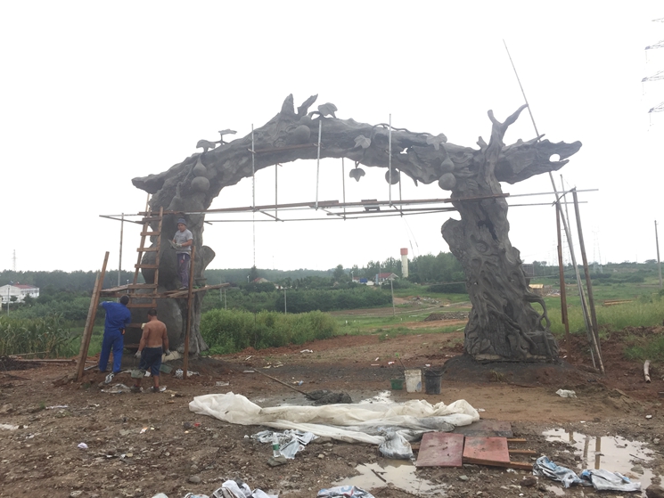 普格安徽明光仿真樹大門